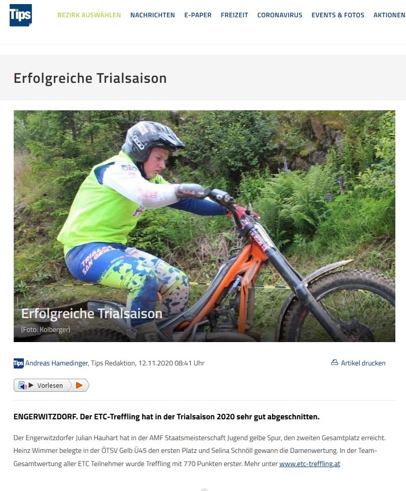 Tipps Trialsaison