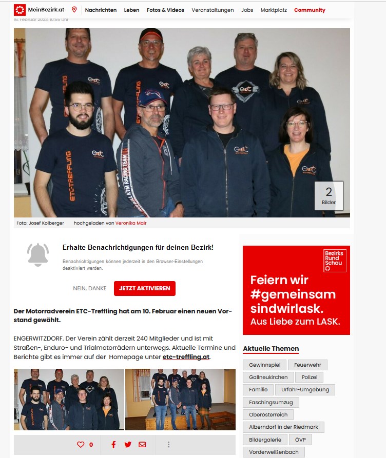 Zeitungsbericht