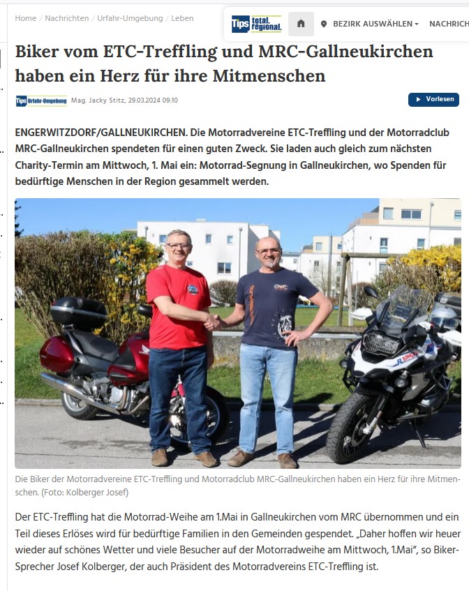 Zeitungsbericht Tips